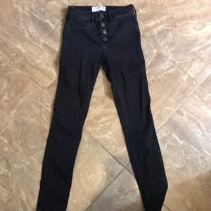 Abercrombie kids black jeggings